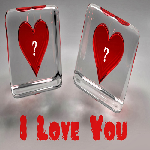 Write Alphabet On I Love You Ice Hearts Pic Online