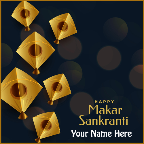 Write Name on Have a Joyful Makar Sankranti 2021 DP Pic