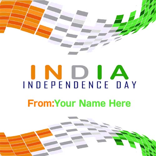 Generate Text On India Independence Day Wishes Pic