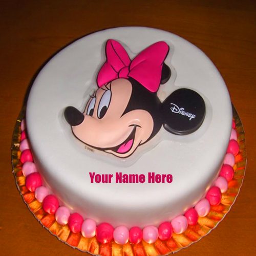 Write Name on Mickey Mouse Theme Cake