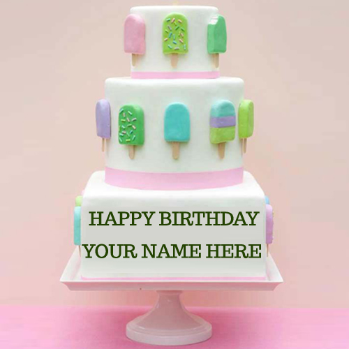 Write Your Name On Candy Wedding Cake Greetings Picture