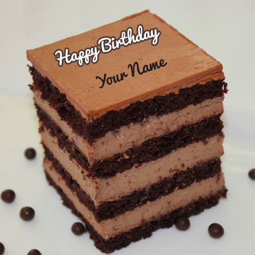Super Dark Rich Chocolate Sponge Cake With Your Name
