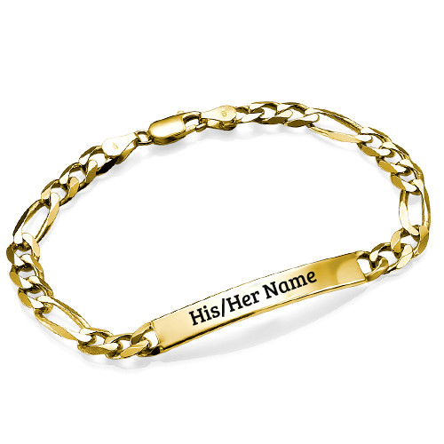 Fashionable Gold Plating Womens Bracelet With Her Name