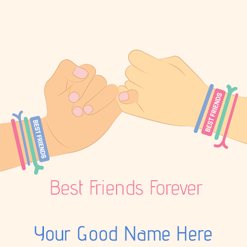 Best Friends Forever Friendship Day Greeting With Name