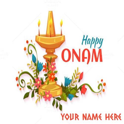 Write Name On Happy Onam 2015 Festival Wishes 