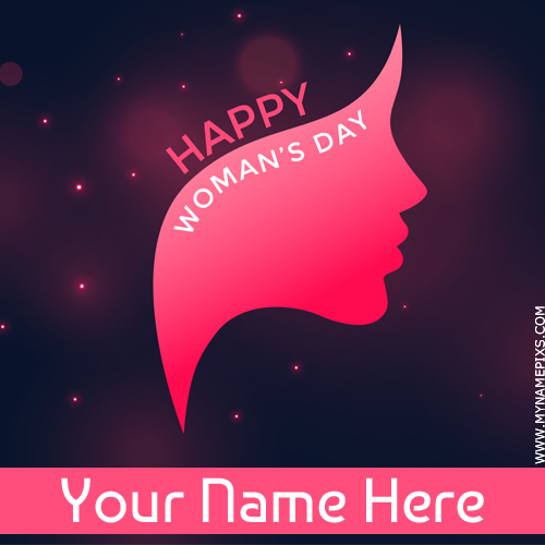 Happy Womens Day 8th March Wish Card With Your Name