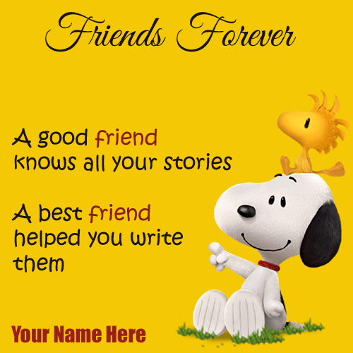 Write Name on Best Friends Forever Cute Greeting Card
