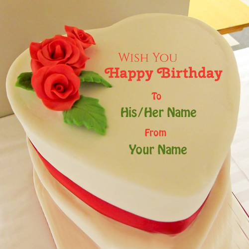 Write Name on Birthday Cake and Birthday Wishes Free