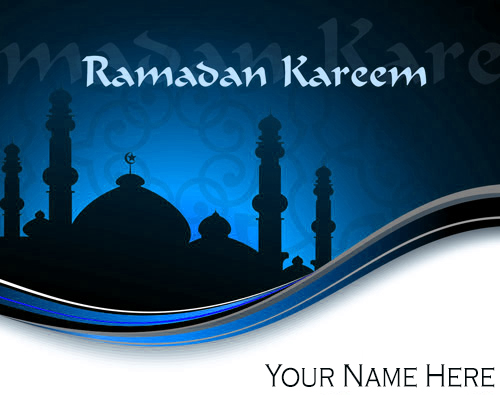 Write Your Name On Ramadan Eid Mubarak Greetings