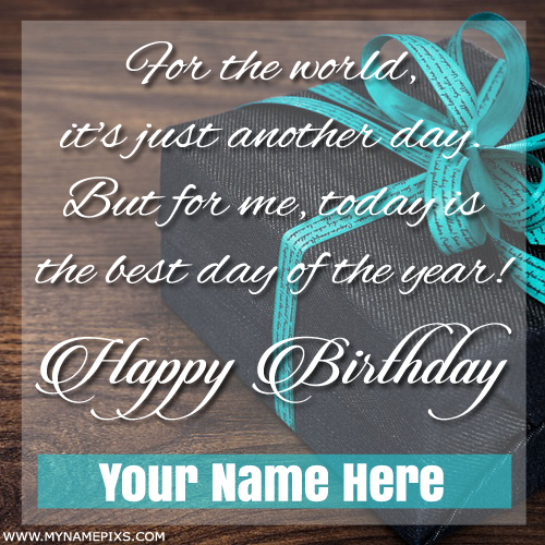 Happy Birthday Wishes Quote E-Card With Your Name