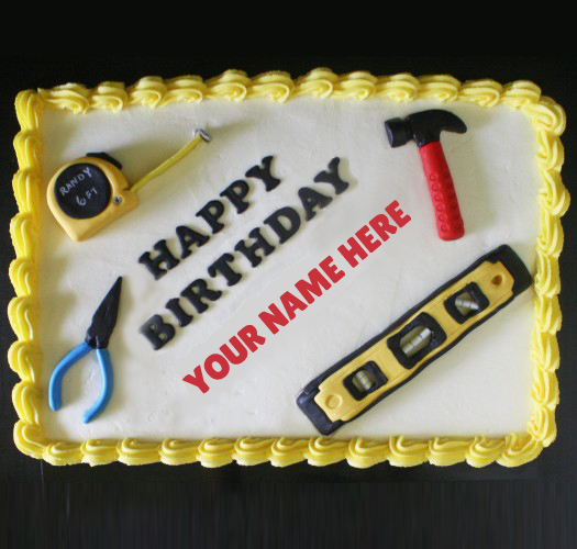 Write Your Name On Mechanical Cakes Greetings Pictures