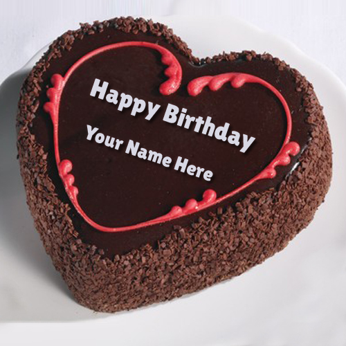Write Name on Choco Chips Birthday Wishes Cake