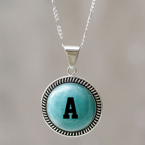 Print Name Alphabet on Moonlight Amazonian Necklace