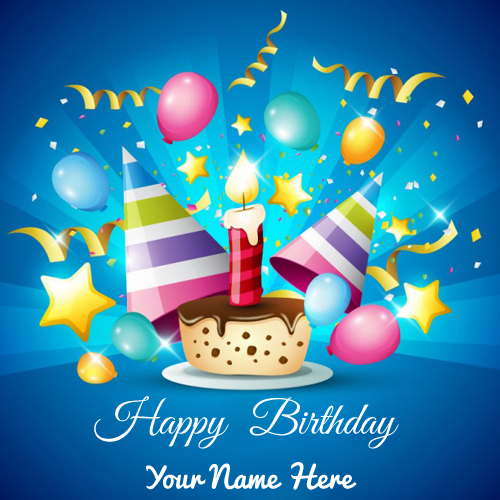 Write Name on Happy Birthday Celebration Profile Pics