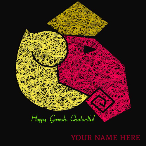 Happy Ganesh Chaturthi Lord Ganesh Greetings With Name