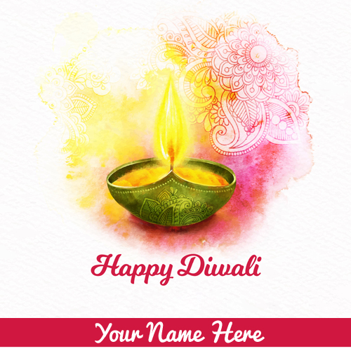 Happy Diwali 2019 Celebration Greeting With Your Name