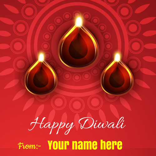 Diwali Festival 2018 Wish Card With Your Friend Name
