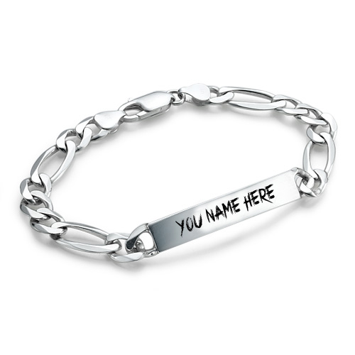 Write Your Name on Sterling Silver Mens Bracelets