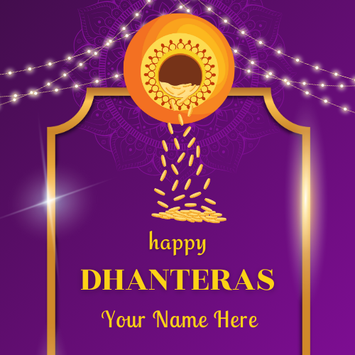 Shubh Dhanteras 2023 Whatsapp Status Image With Name