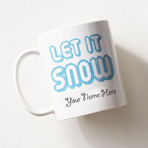 Write Name on White Coffee Mug With Slogan