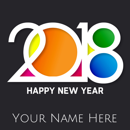 Have a Colorful New Year Wishes Greeting With Your Name