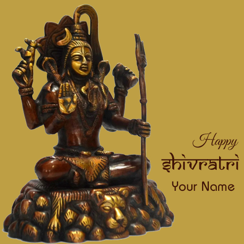 Happy Maha Shivratri Lord Shiva Greeting With Name