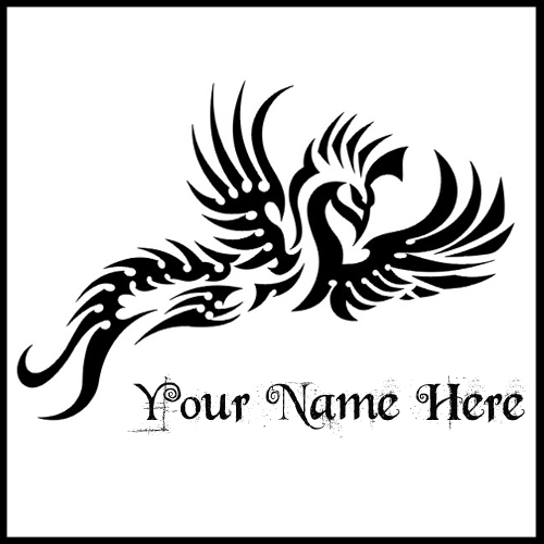 Write Name on Black and White Tribal Tattoo For Boys