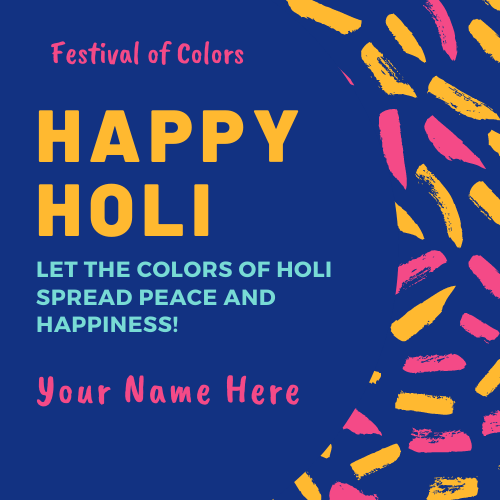 Happy Holi Whatsapp Status Quote With Custom Name