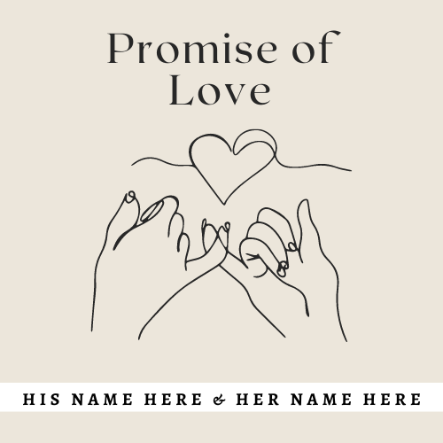 Simple Love Promise Wallpaper Image With Couple Name