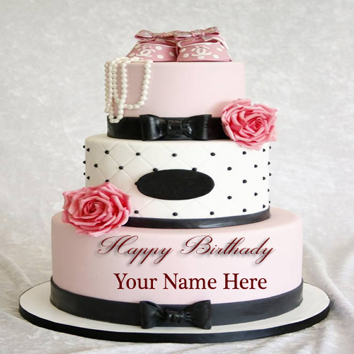 Write Your Name Beautiful Wedding For Girls Cakes Pic
