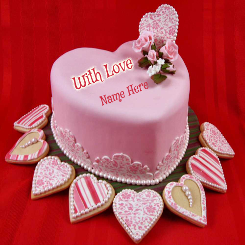 Write Your Name on Love Cake For Your Lover Online Free