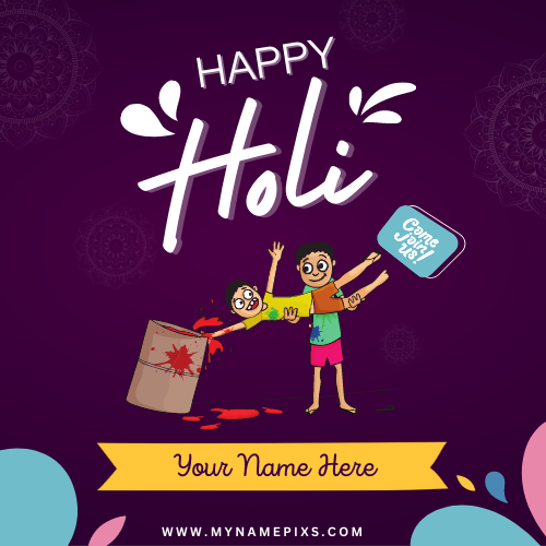 Create Custom Wishes Greeting For Happy Holi 2023