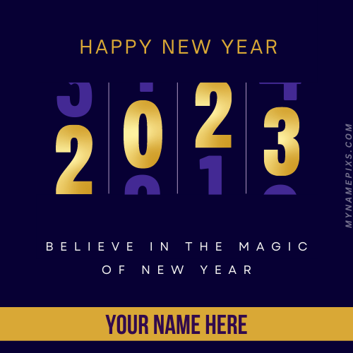 Happy New Year 2023 Countdown Greeting With Name